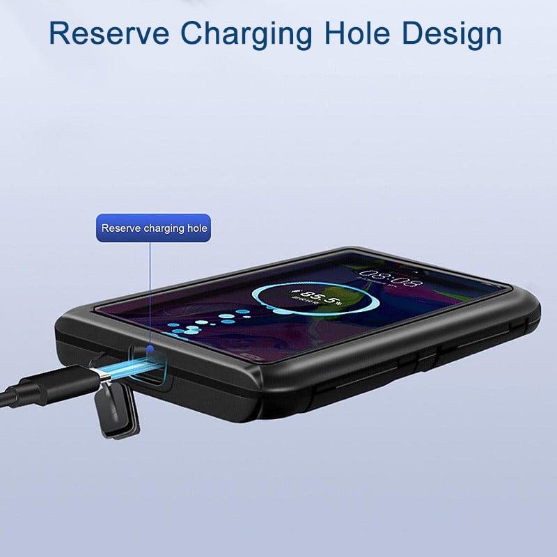 Untoom Suport telefon pentru biciclete impermeabil Suport Ghidon pentru motociclete Suport pentru telefon mobil Suport ecran tactil Husa pentru geanta pentru biciclete