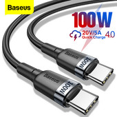 Baseus 100W USB C σε USB τύπου C Καλώδιο USBC PD Καλώδιο γρήγορης φόρτισης USB-C 5A Καλώδιο TypeC 2M Για Macbook Samsung Xiaomi POCO