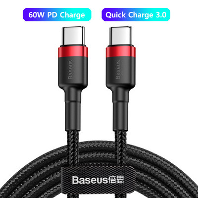 Baseus 100W USB C σε USB τύπου C Καλώδιο USBC PD Καλώδιο γρήγορης φόρτισης USB-C 5A Καλώδιο TypeC 2M Για Macbook Samsung Xiaomi POCO