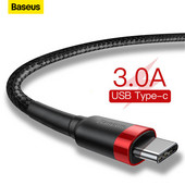 Καλώδιο Baseus USB Type C για Samsung S10 S9 Quick Charge 3.0 Cable USB C Fast Charger for Huawei P30 Xiaomi USB-C Charger Wire