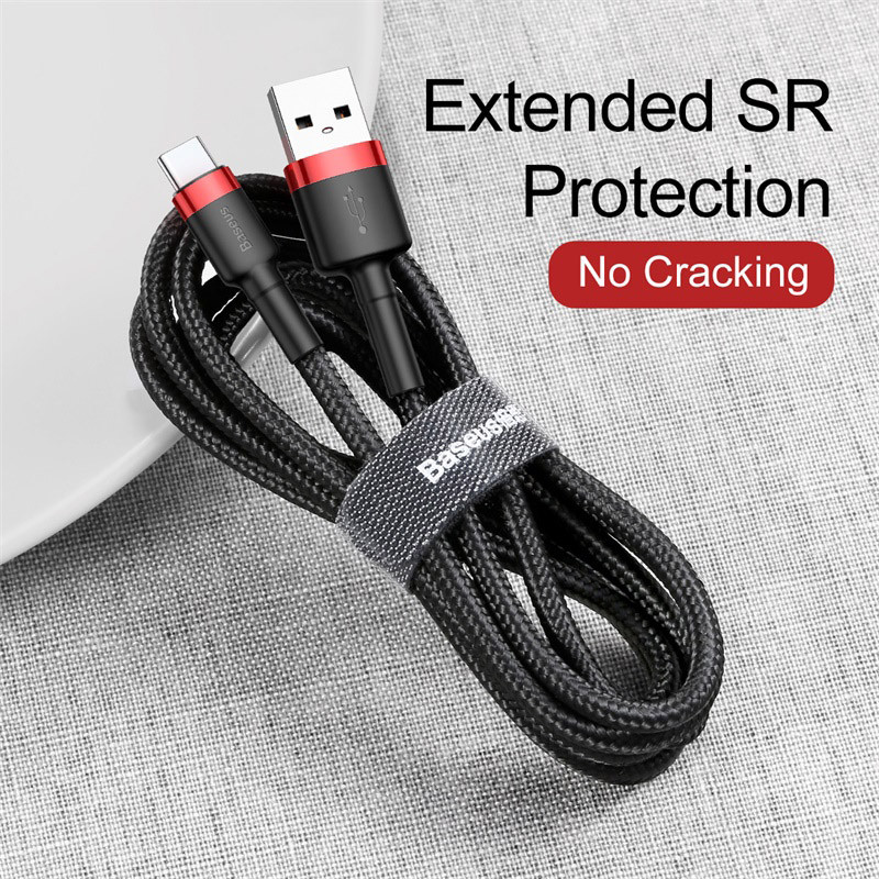 Καλώδιο Baseus USB Type C για Samsung S10 S9 Quick Charge 3.0 Cable USB C Fast Charger for Huawei P30 Xiaomi USB-C Charger Wire