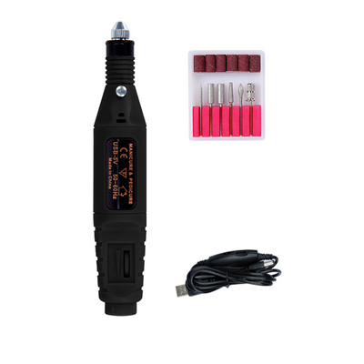 Mașină electrică de găurit unghii 20000 RPM Set de mașini de manichiură cu freza de freza de încărcare USB pentru pile de unghii pentru manichiură Instrumente de pedichiură