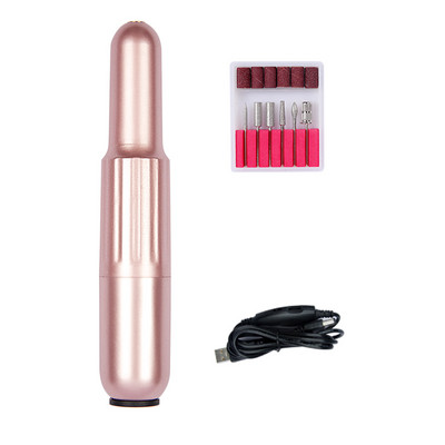 Mașină electrică de găurit unghii 20000 RPM Set de mașini de manichiură cu freza de freza de încărcare USB pentru pile de unghii pentru manichiură Instrumente de pedichiură