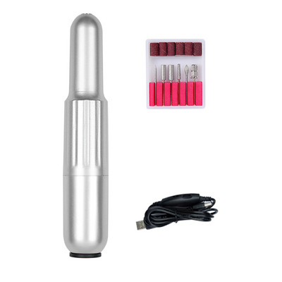 Mașină electrică de găurit unghii 20000 RPM Set de mașini de manichiură cu freza de freza de încărcare USB pentru pile de unghii pentru manichiură Instrumente de pedichiură