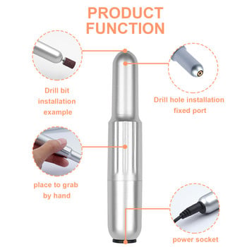 Електрическа машина за бормашина за нокти Професионална бормашина за нокти Електрическа машина за маникюр USB Електронна пила за нокти Портативна бормашина за салон за нокти Полираща машина