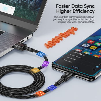 Toocki 100W Καλώδιο USB C Τύπος C Καλώδιο γρήγορης φόρτισης για Huawei P50 P40 P30 Pro Xiaomi Realme POCO 5A USB C Καλώδιο δεδομένων τύπου C