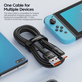 Toocki 100W Καλώδιο USB C Τύπος C Καλώδιο γρήγορης φόρτισης για Huawei P50 P40 P30 Pro Xiaomi Realme POCO 5A USB C Καλώδιο δεδομένων τύπου C