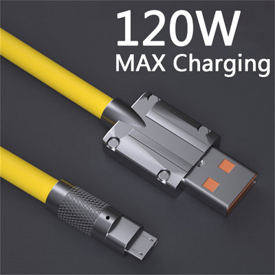 120W 6A Super brzo punjenje Type-C tekući silikonski kabel Quick Charge USB kabel za Xiaomi Huawei Samsung Pixel USB Bold Data Line