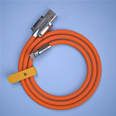 120 W 6 A īpaši ātras uzlādes C tipa šķidrā silikona kabelis ātrās uzlādes USB vads, kas paredzēts Xiaomi Huawei Samsung Pixel USB Bold Data Line