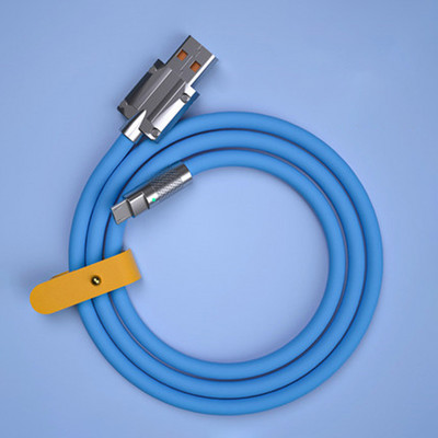 120 W 6 A īpaši ātras uzlādes C tipa šķidrā silikona kabelis ātrās uzlādes USB vads, kas paredzēts Xiaomi Huawei Samsung Pixel USB Bold Data Line