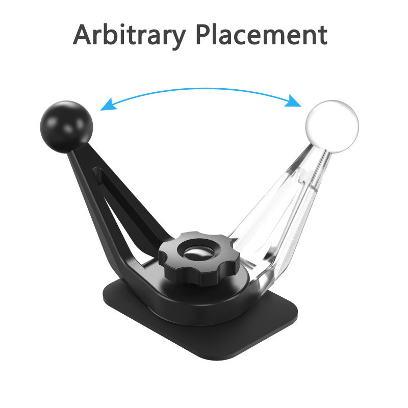 Untoom 17 mm lodveida galvas automašīnas tālruņa turētāja pamatne 360 grādu automašīnas paneļa mobilā mobilā tālruņa GPS kronšteina piederumi ar līmes uzlīmi