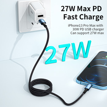 Essager USB C кабел за IPhone 14 13 12 11 pro Max XS 20W кабел за бързо зареждане тип C към кабел за осветление на дата за iPad Macbook