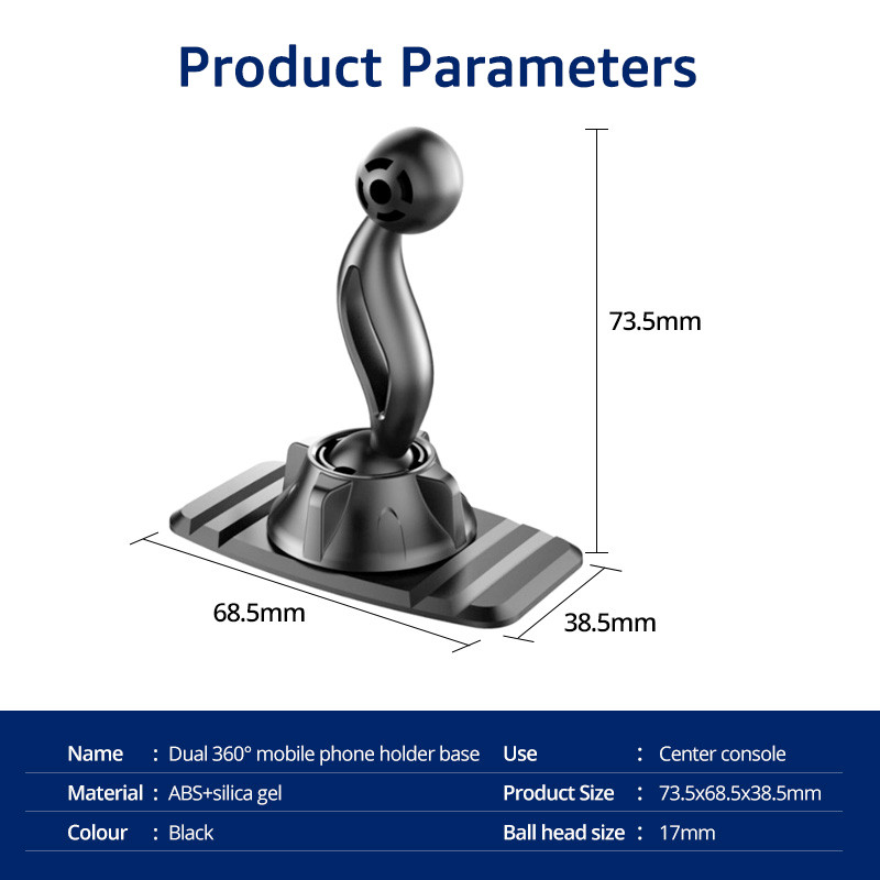 Untoom Car Phone Holder Base Universal 17mm Ball Head pentru bordul mașinii Gravitate magnetică Suport pentru telefon mobil Suport telefon auto Suport