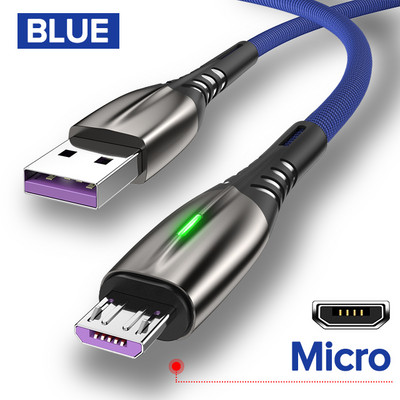 QOOVI 5A USB Type C Καλώδιο Micro USB γρήγορης φόρτισης Κινητό τηλέφωνο Android Charger Type-C Καλώδιο δεδομένων για Huawei P40 Mate 30 Xiaomi 12