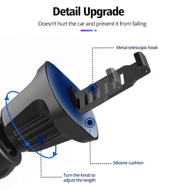 Untoom Car Phone Holder Base Universal 17mm Ball Head pentru masina de aerisire Mount Clip in carlig de masina Stick Suport telefon mobil Suport