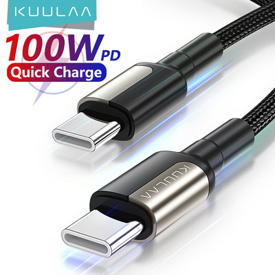 KUULAA 100W USB C σε Καλώδιο USB Τύπου C USBC PD 5A Καλώδιο γρήγορης φόρτισης Καλώδιο USB-C Type-c για Samsung S20 MacBook iPad Huawei Xiaomi