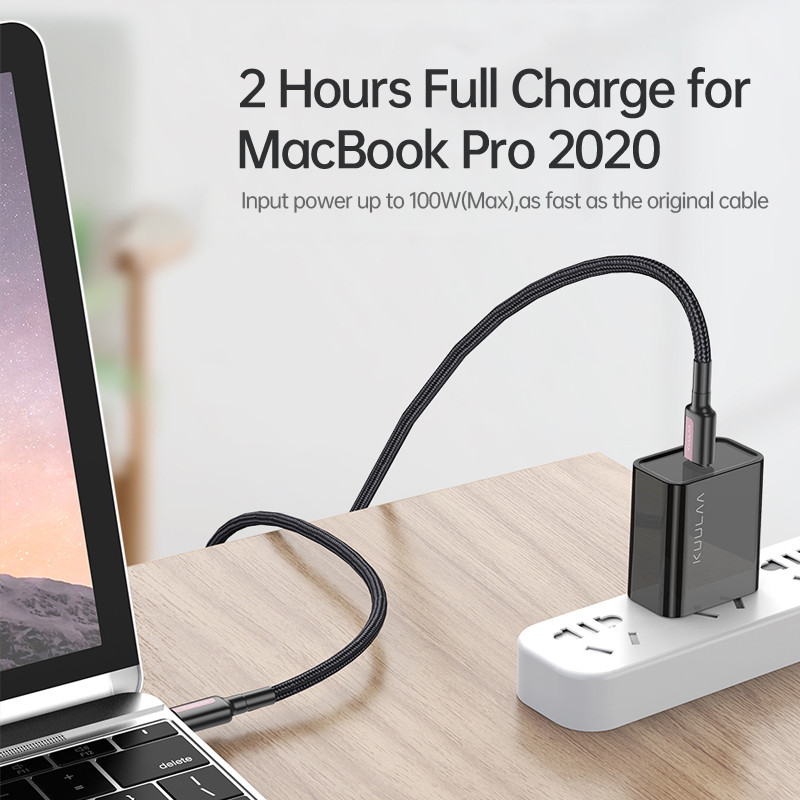KUULAA 100W USB C kuni USB Type C kaabel USBC PD 5A kiirlaadija juhe USB-C Type-c kaabel Samsung S20 MacBook iPad Huawei Xiaomi jaoks