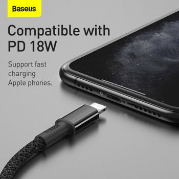 Baseus 20W PD USB Type-C кабел за iPhone 14 13 12 Pro Max Зарядно устройство за бързо зареждане за MacBook iPad Pro Type-C USBC Кабел за данни