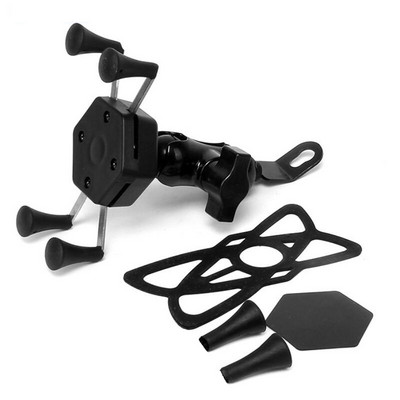 Suport pentru telefon mobil pentru oglinda spate pentru motocicleta Untoom, tip X, rotatie de 360 de grade, motociclete, scuter, suport pentru telefon mobil