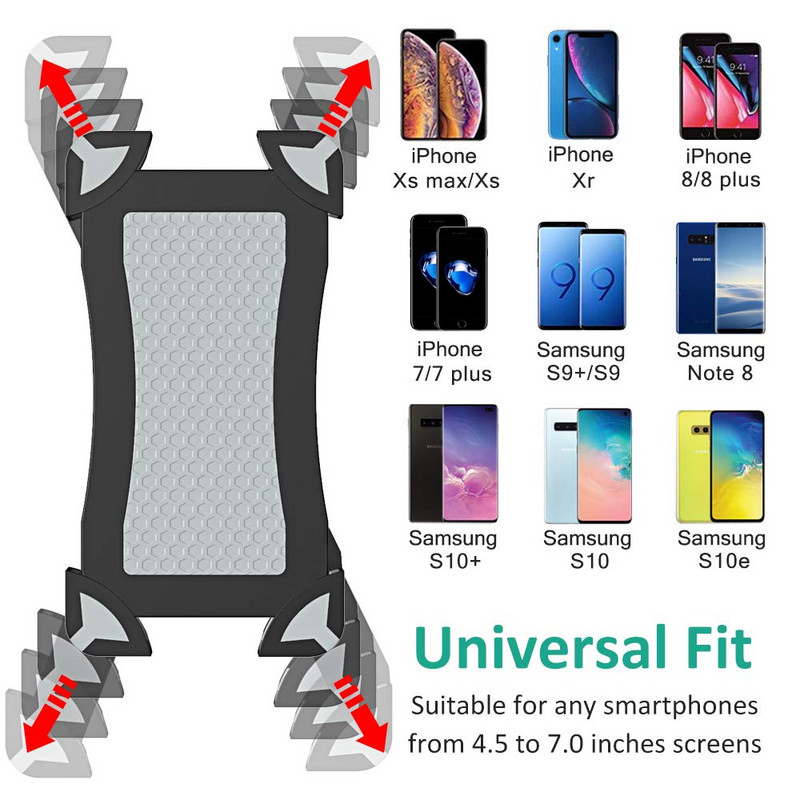 Untoom kerékpáros telefontartó univerzális kerékpár motoros telefontartó állvány bölcső iPhone X Xs Max Xr 8 7 Plus Samsung S9 készülékhez