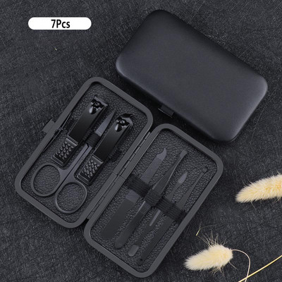 Set de tăietoare de unghii din oțel inoxidabil 7/10/12/16/18 buc. Set de tăietor de unghii profesional de uz casnic Set de manichiură portabil din oțel inoxidabil