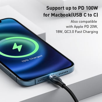 Baseus 3 в 1 USB C кабел за iPhone 14 13 12 Pro 11 XR Кабел за зарядно устройство 100 W Micro USB Type C кабел за Macbook Pro Samsung Xiaomi