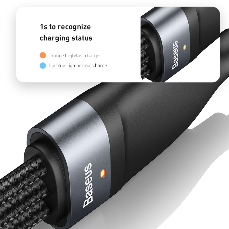 Baseus 3 σε 1 καλώδιο USB C για iPhone 14 13 12 Pro 11 XR Καλώδιο φορτιστή 100W Καλώδιο Micro USB Type C για Macbook Pro Samsung Xiaomi