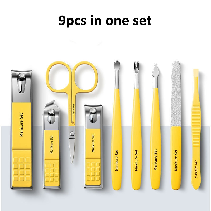Nešiojamų nagų žirklių rinkinys Manikiūro rinkinys Pedikiūro rinkinys Nerūdijančio plieno nagų kirpimo įrankiai Kelioninis priežiūros dėklas