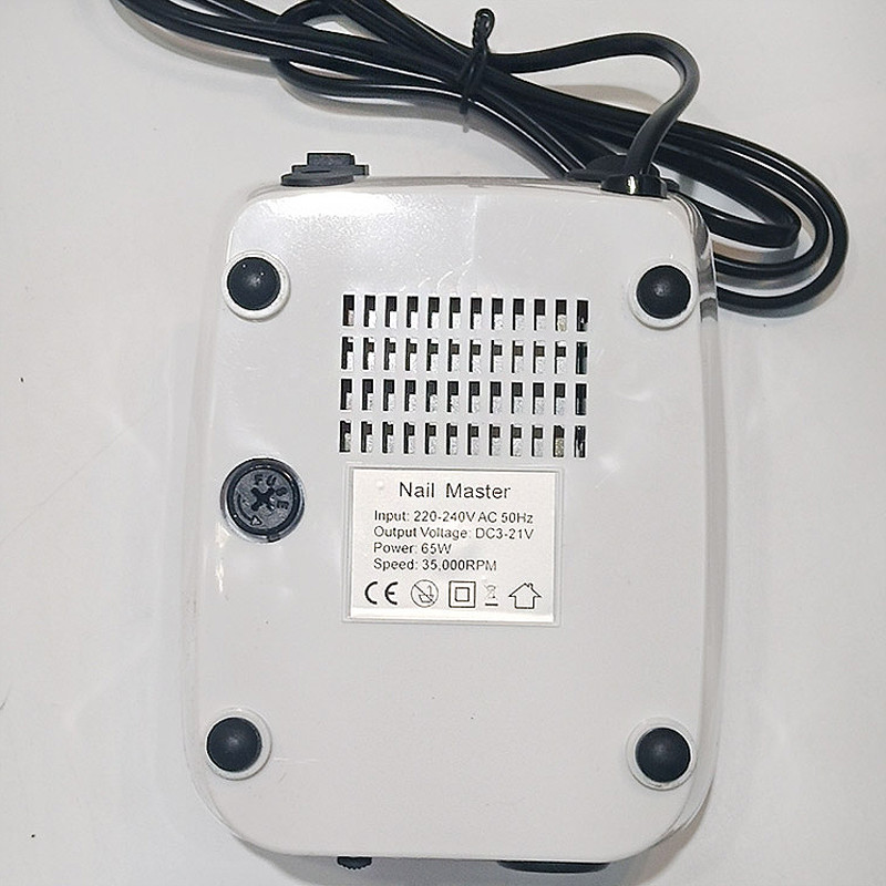 65W 35000RPM körömfúró gép hőmentes, nehéz fogantyús marók körömlakk eltávolító DM206 Nail Master köröm manikűr gép