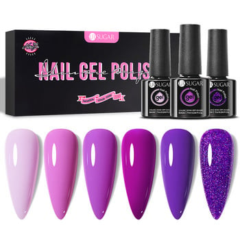 UR SUGAR 6 τμχ/σετ Nail Gel Polish Kit Soak Off UV LED Nails Σετ βερνίκι ημιμόνιμο Nail Art Gels Varnishes Κουτί δώρου DIY