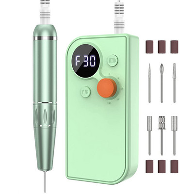 Prijenosna olovka za bušenje noktiju Punjiva električna bušilica za nokte za akrilne nokte 30000RPM Alati za manikuru i pedikuru