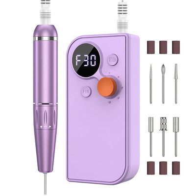 Prijenosna olovka za bušenje noktiju Punjiva električna bušilica za nokte za akrilne nokte 30000RPM Alati za manikuru i pedikuru
