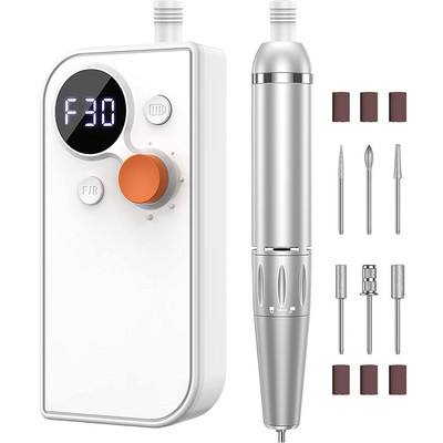 Prijenosna olovka za bušenje noktiju Punjiva električna bušilica za nokte za akrilne nokte 30000RPM Alati za manikuru i pedikuru