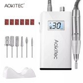Aokitec Electric Nail Drill Portable Efile Nail File Kit for Acrylic Gel Nails 30000rpm Εργαλεία σχήματος στίλβωσης για μανικιούρ πεντικιούρ