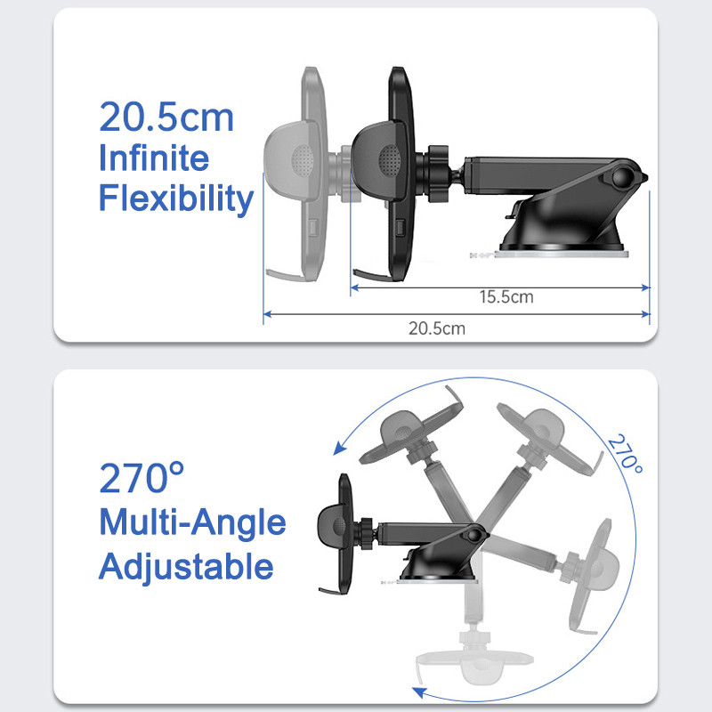 Untoom držač za automobilski telefon, 360° držač za vjetrobransko staklo, držač za telefon, univerzalna podrška za mobitel za iPhone 13 12Pro Max