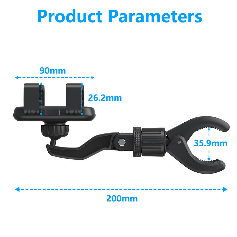 Untoom Car Rearview Mirror Βάση τηλεφώνου Βάση κινητού τηλεφώνου για πίσω μαξιλάρι αυτοκινήτου GYM Διάδρομος αυτοκινήτου Πίσω κάθισμα Τηλέφωνο GPS Στήριγμα