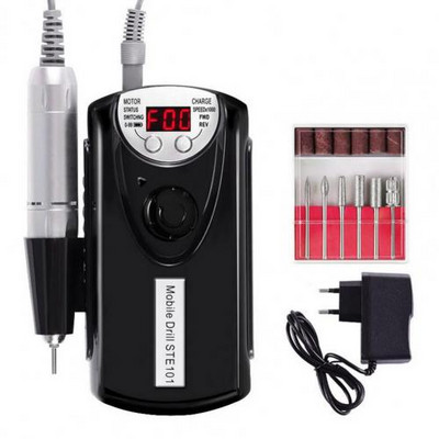 1 set mașină de lustruit unghii pile electrice profesionale ușoare reîncărcabile ABS pentru îngrijirea unghiilor cu clemă pentru centură pentru femei