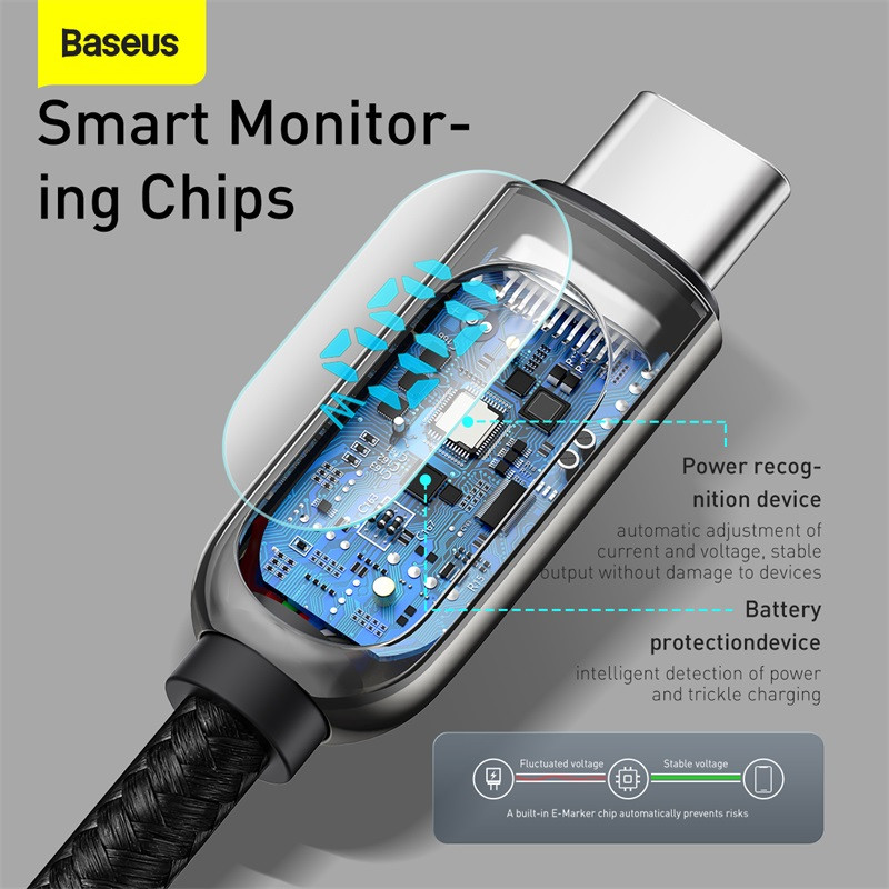 Baseus PD 100W/66W USB C kábel MacBook 2021 gyorstöltő C típusú kábelhez Xiaomi Samsung Data Wire telefon töltőkábel