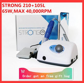 2021-es újdonság STRONG 210 105L 102L kézidarab 65W 40000rpm/50000RPM körömfúrók manikűr gépi pedikűr elektromos reszelőfejek