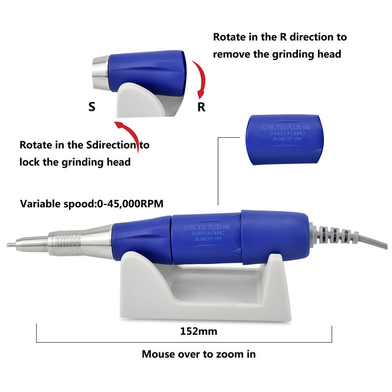 2021-es újdonság STRONG 210 105L 102L kézidarab 65W 40000rpm/50000RPM körömfúrók manikűr gépi pedikűr elektromos reszelőfejek