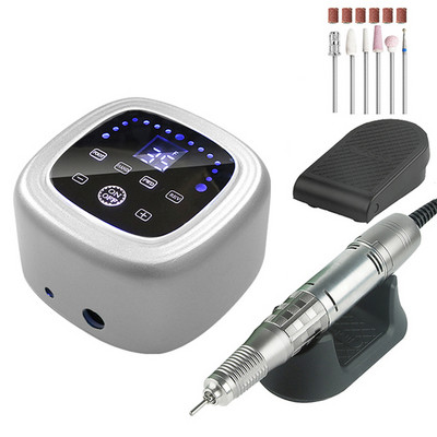 Burghiu pentru unghii de mare putere, 75 W, 35000 rpm, mașină de manichiură, freză, pedichiură, pilă electrică pentru unghii, instrument profesional pentru arta unghiilor