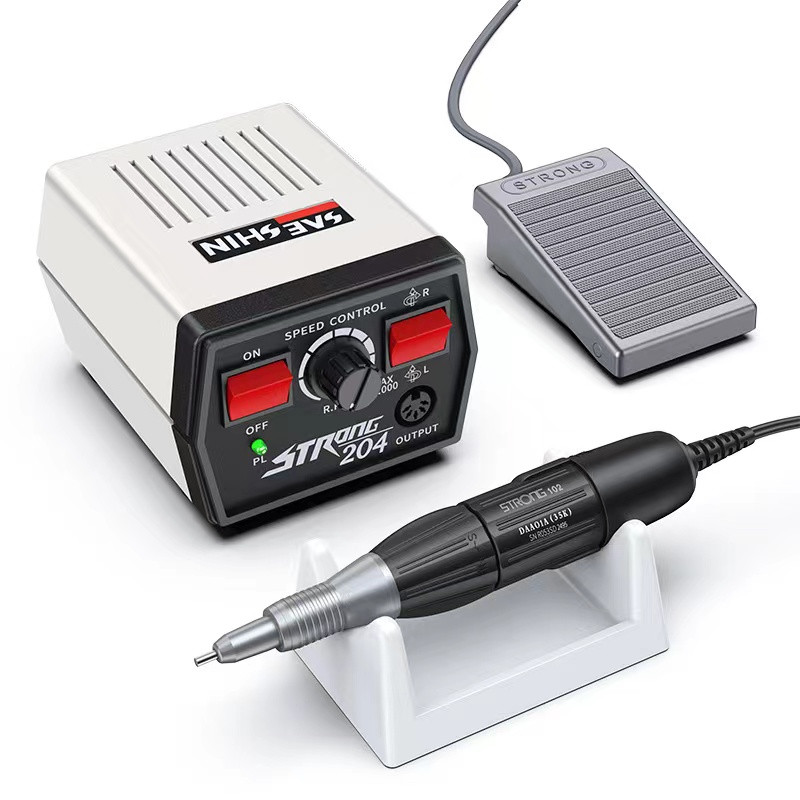 65W erős 204 vezérlődoboz 35000RPM 30V erős 210 102 mikromotoros kézidarab elektromos körömdíszítő berendezés körömpolírozó gép