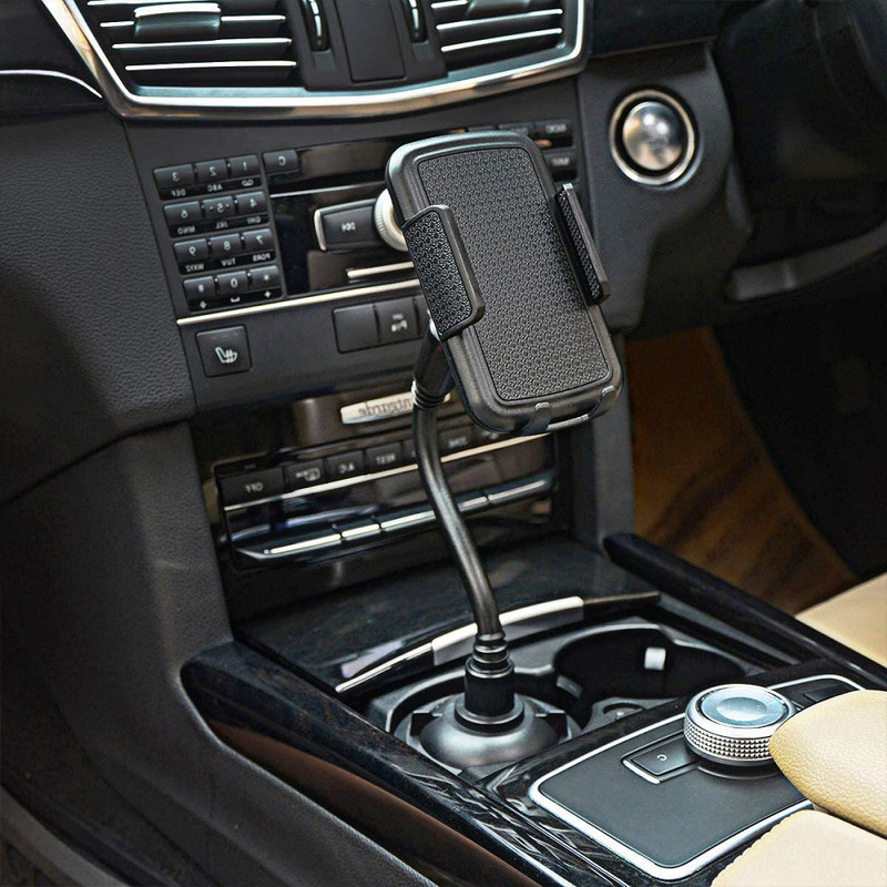 Untoom univerzális autós pohár telefontartó, állítható hattyúnyakú autós kupa mobiltelefon állványtartó iPhone 12 11 Pro Max Samsung Redmi telefonhoz