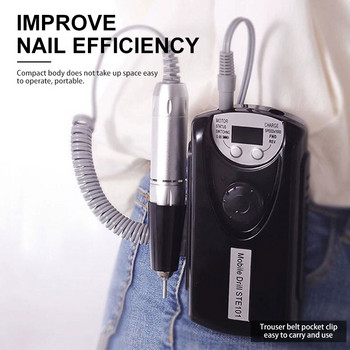 30000 RPM Професионална електрическа бормашина за нокти за маникюр Пила за нокти Инструменти за педикюр Комплект оборудване Свредла за нокти
