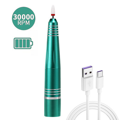 30000 RPM akumulatorska bušilica za nokte Punjiva mašina za manikuru s podesivom brzinom za akril gel nokte Alati za kućni salon za nokte