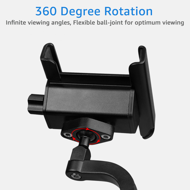 Untoom Upgrade universāls metāla motocikla velosipēda tālruņa turētājs Velosipēda stūres mobilā telefona statīva stiprinājums 360 rotācijas velosipēda balsts