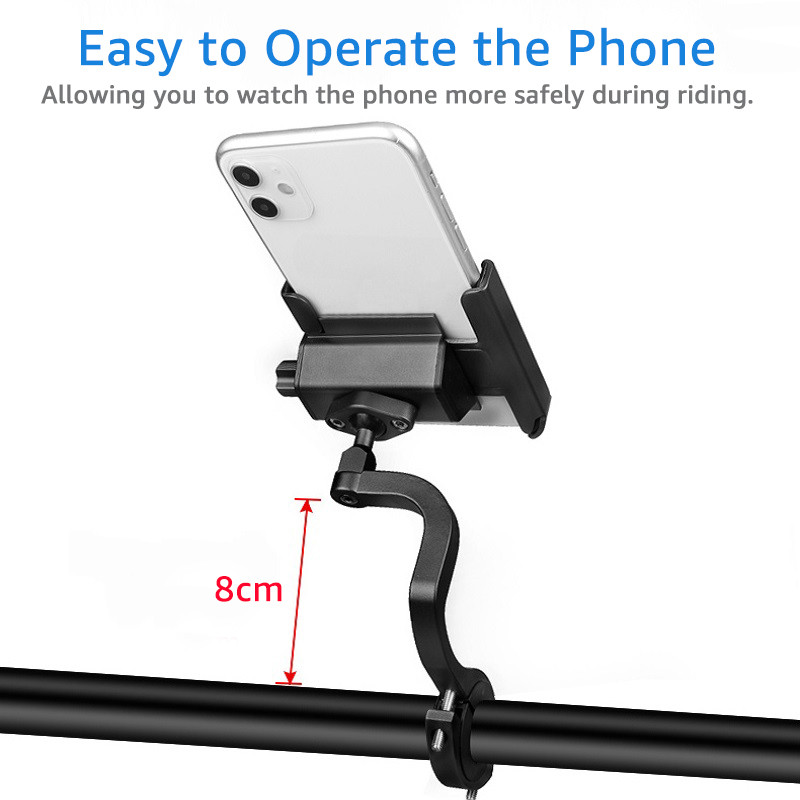 Untoom Upgrade universāls metāla motocikla velosipēda tālruņa turētājs Velosipēda stūres mobilā telefona statīva stiprinājums 360 rotācijas velosipēda balsts