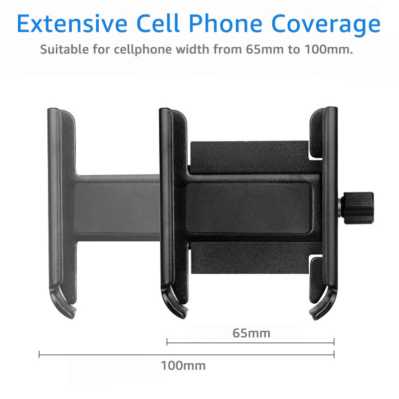 Untoom Upgrade universāls metāla motocikla velosipēda tālruņa turētājs Velosipēda stūres mobilā telefona statīva stiprinājums 360 rotācijas velosipēda balsts