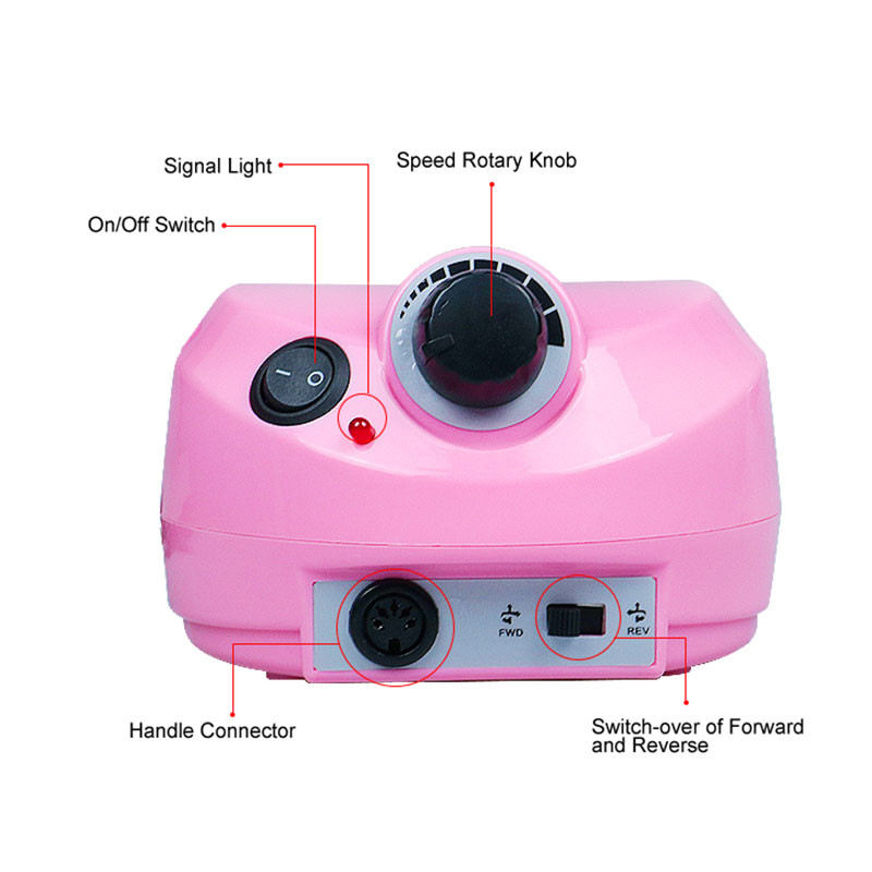 35000RPM 30W Mașină electrică de găurit unghii Instrumente pentru pile de unghii Aparat în 4 culori pentru echipament pentru manichiură pedichiură Nail Art