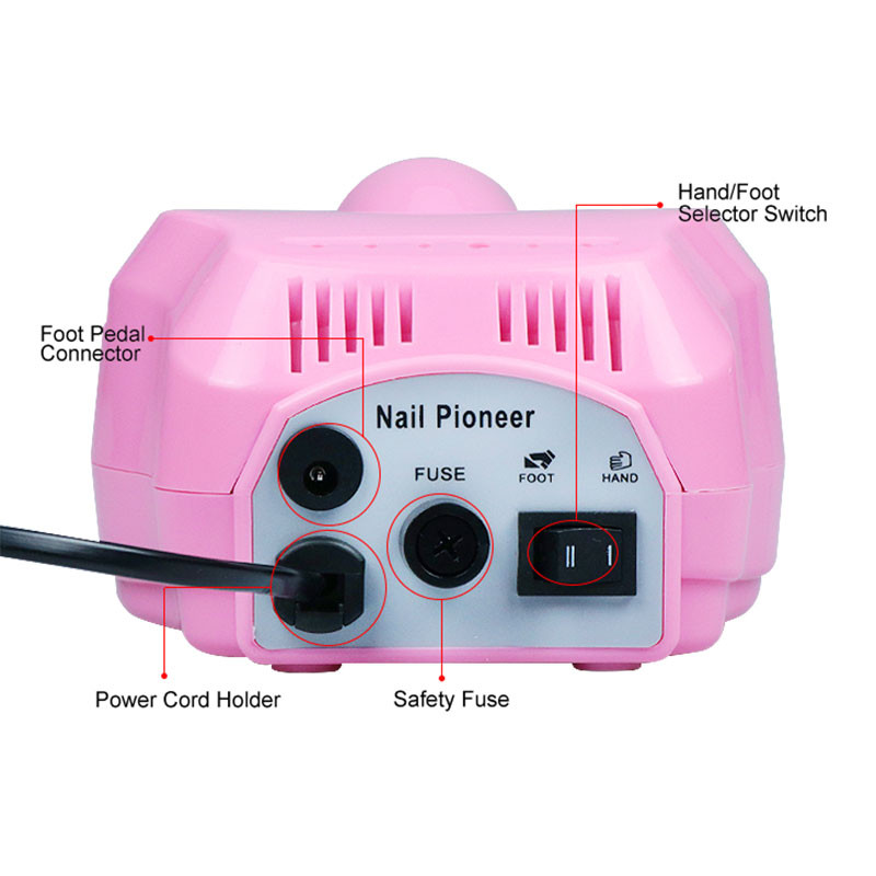 35000RPM 30W Mașină electrică de găurit unghii Instrumente pentru pile de unghii Aparat în 4 culori pentru echipament pentru manichiură pedichiură Nail Art